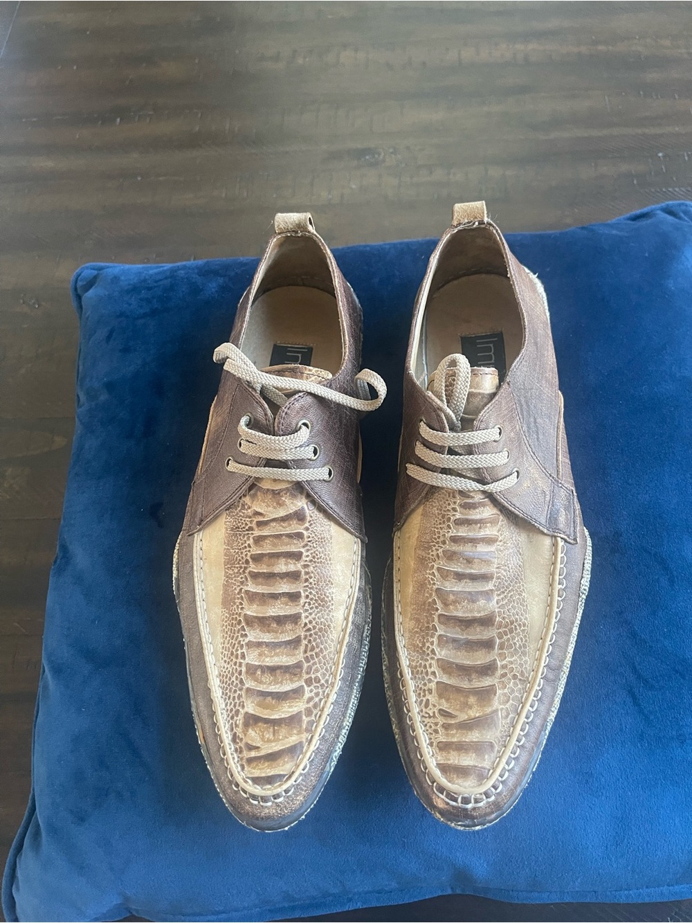 VTG 90s Impulse by Steeple Gate Hornback Alligator Style Oxfords Size 11